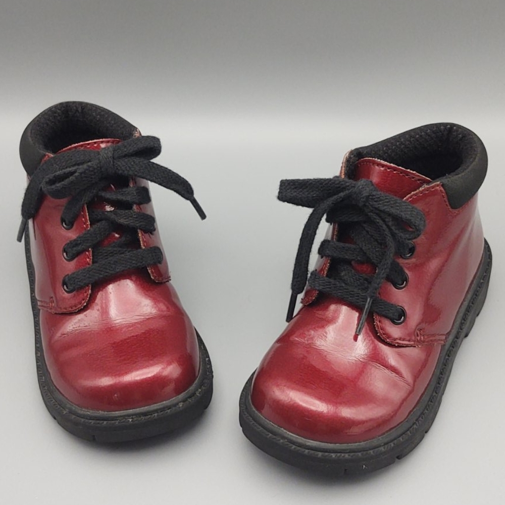 Stride Rite Red Patent Leather Boots Sz. 7.5